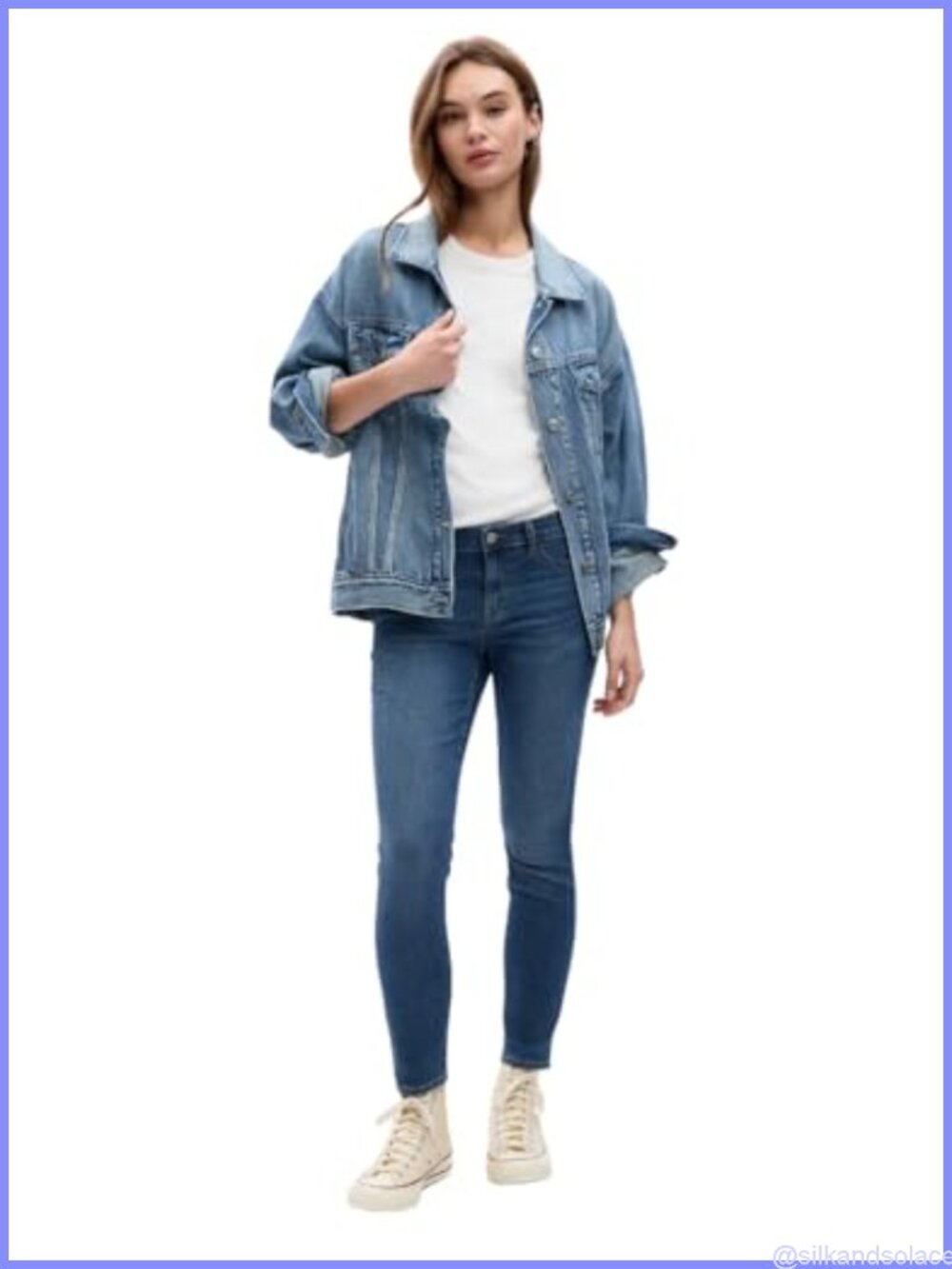 Mid-Rise Skinny Jegging Jeans Stretch Pull-On Ankle Denim